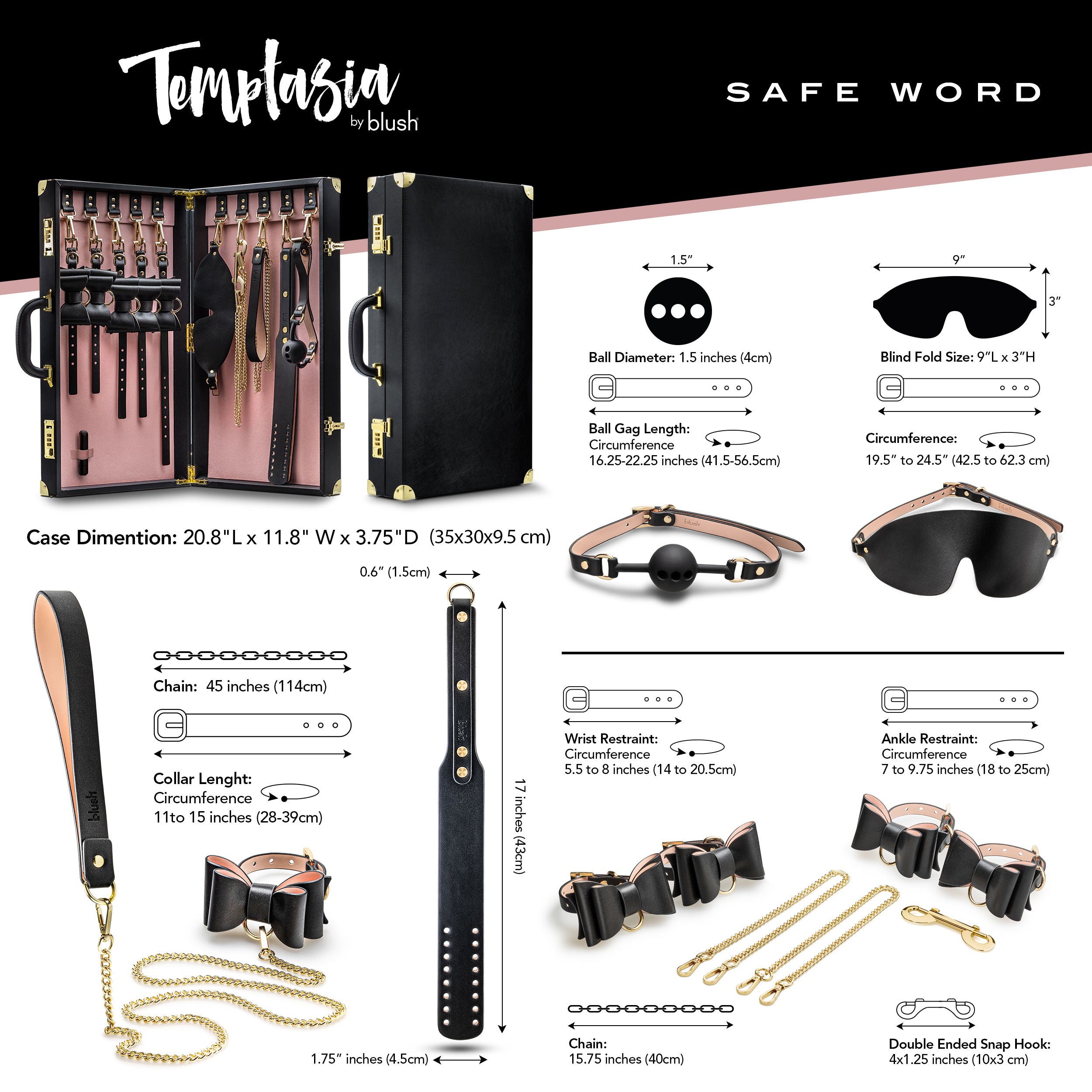 Temptasia - Safe Word - Bondage Kit With Suitcase  - Black-1