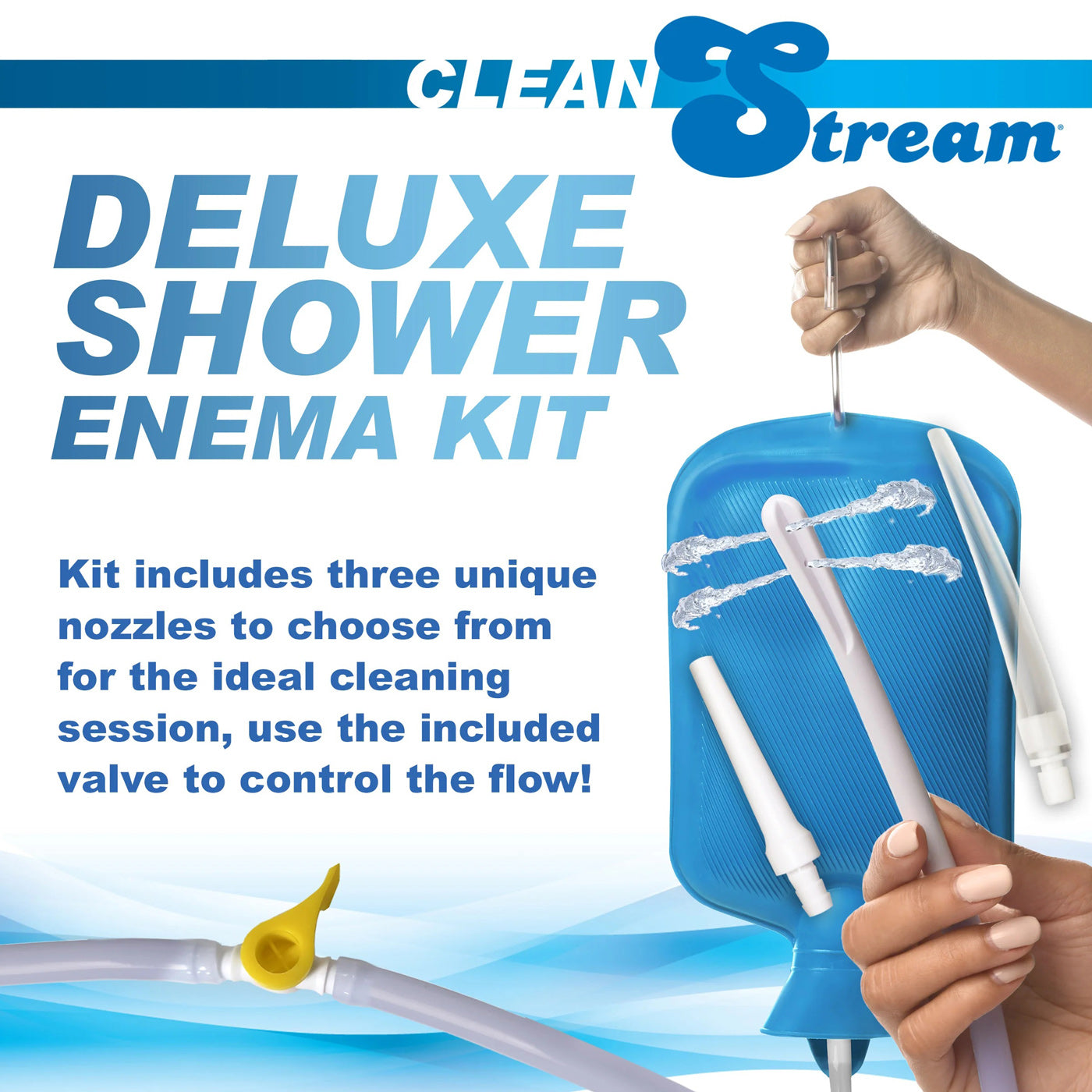 Deluxe Shower Enema Kit - Blue-0