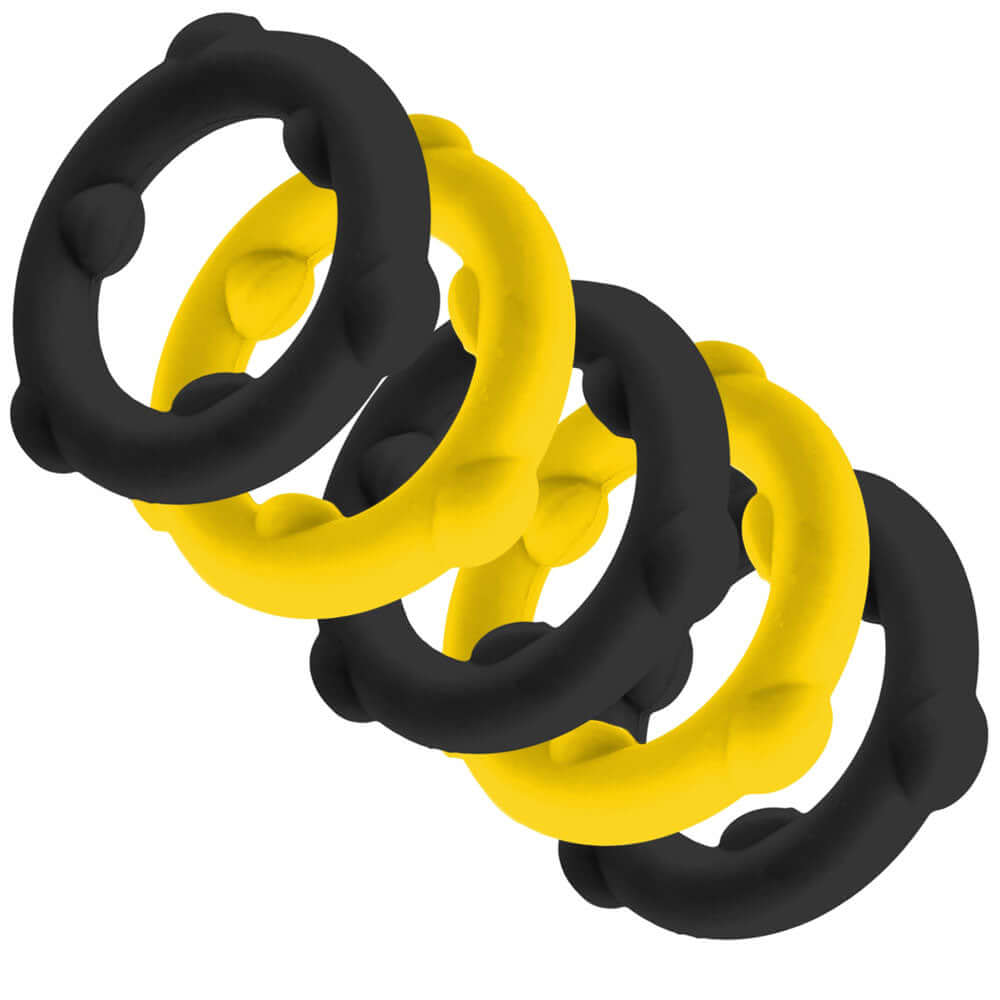 Gearheads 5 Pack Spinner Rings - Yellow Black-1