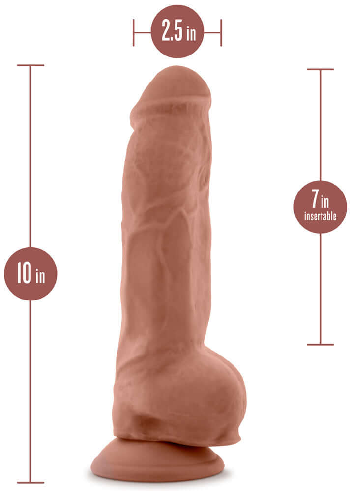 Au Naturel - Big Boy - 10 Inch Dildo - Mocha-1