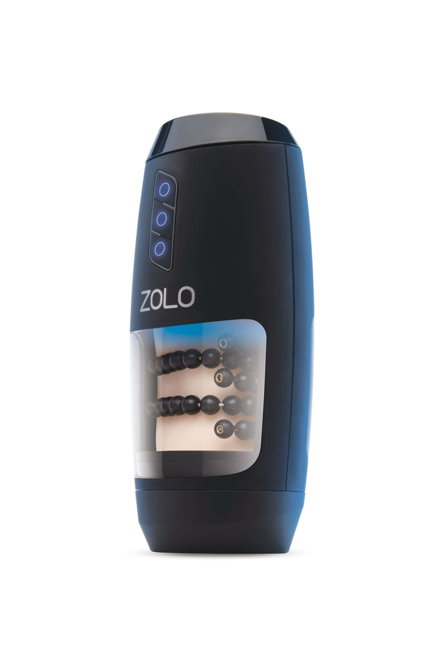 ZOLO Upstroke hands-free thrusting masturbator showcasing stimulating beads and sleek design.