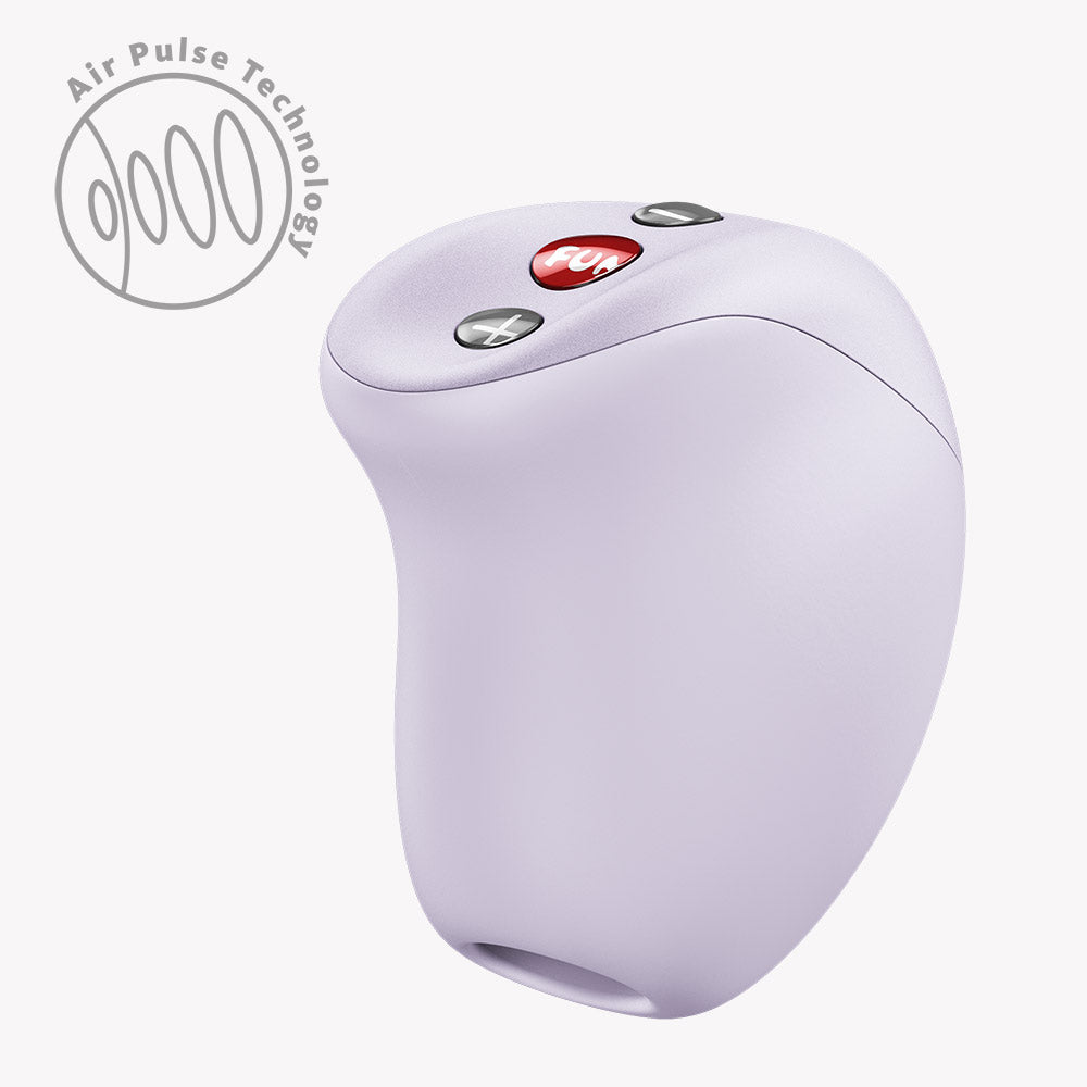 Fun Factory Mea Air Pulse Vibrator Purple showcasing air pulse technology and ergonomic design.