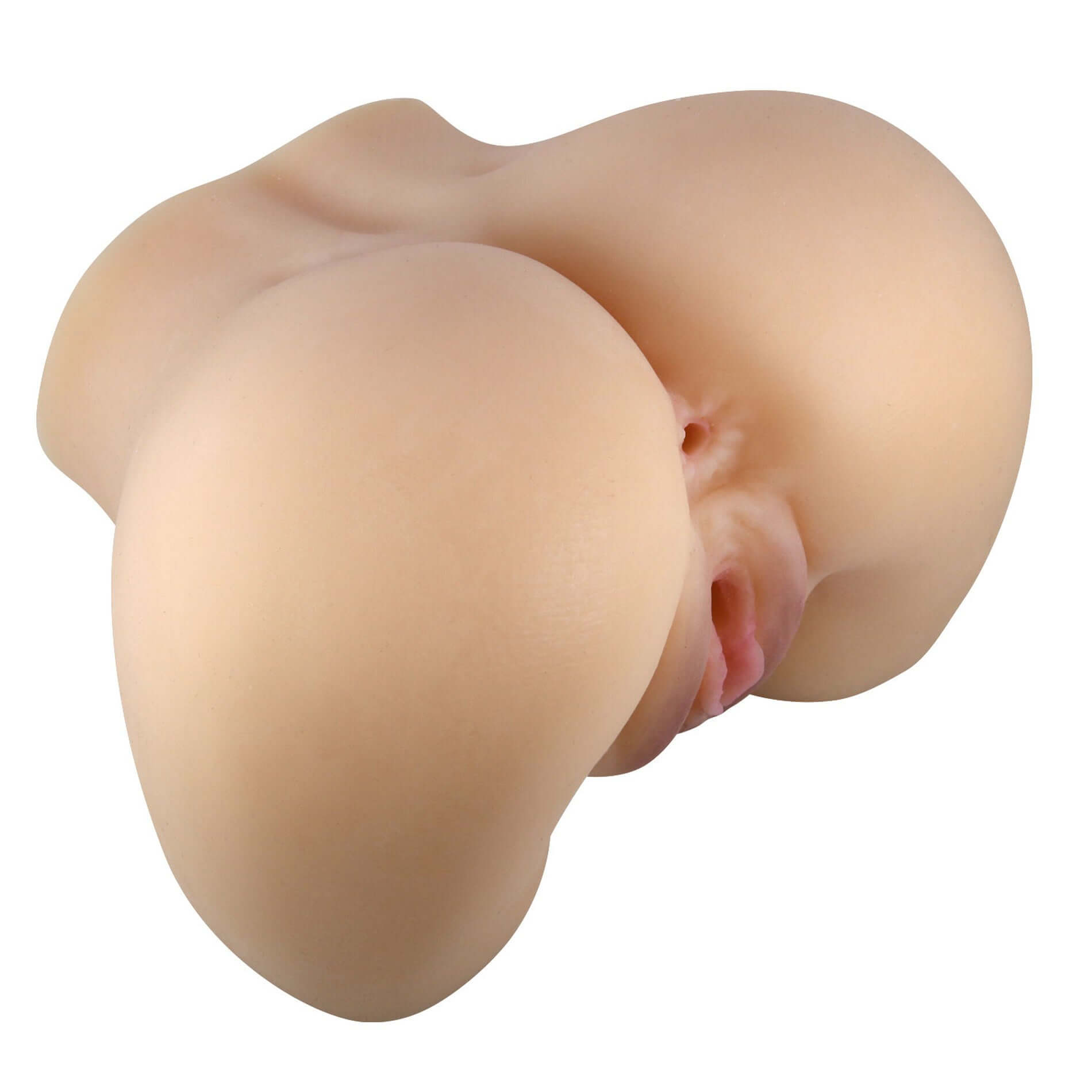 Realistic dual entry masturbator with lifelike vagina and anus designed for intense pleasure with included bullet vibrator