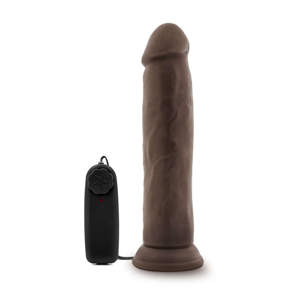 Dr. Skin - Dr. Throb - 9.5 Inch Vibrating Realistic Cock With Suction Cup - Chocolate-0