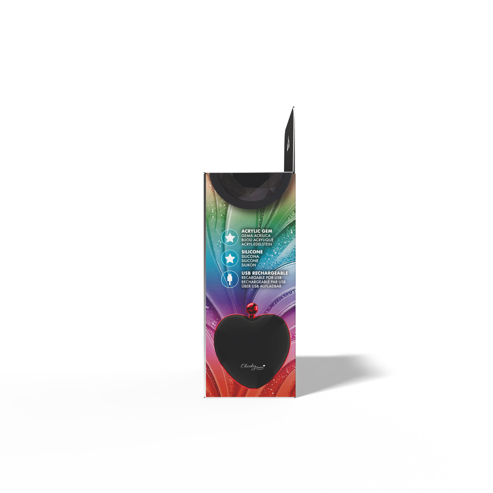Twila Twirling Light Up Vibrating Plug With Heart Remote packaging showcasing colorful design and product information.