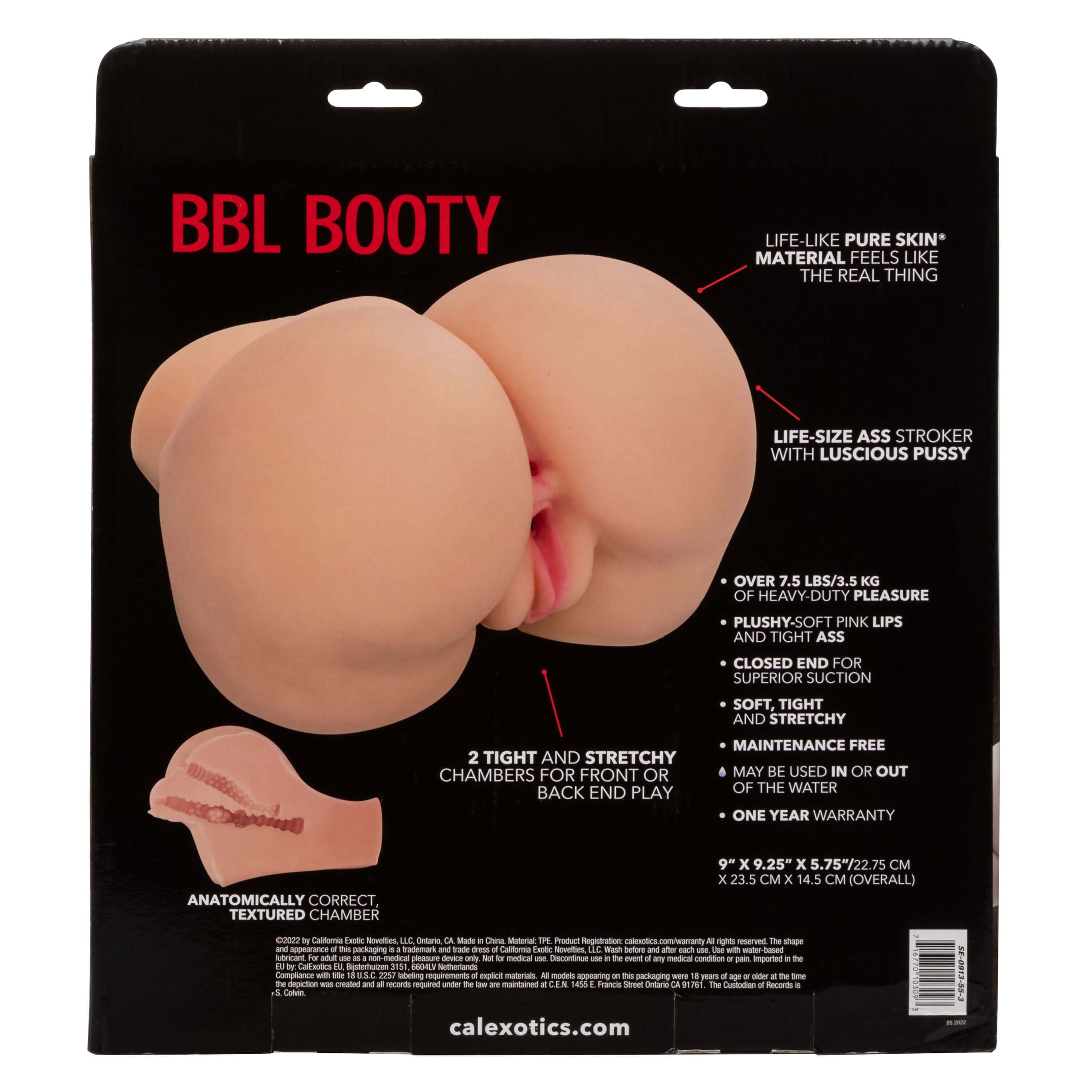 Stroke It Bbl Booty Masturbator Ivory realistic silicone texture and lifelike design for immersive pleasure experience.