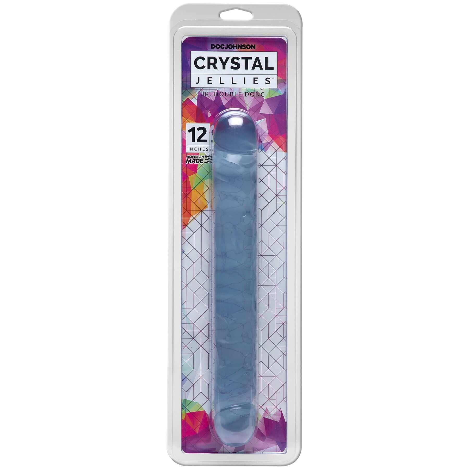 Crystal Jellies Jr Double Dong 12 Inch - Clear-1