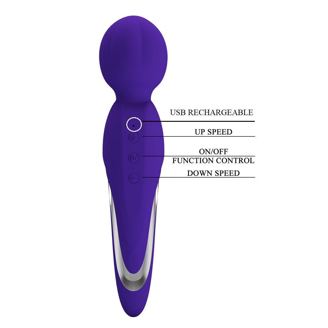 Walter Super Soft Silicone Wand - Violet-0