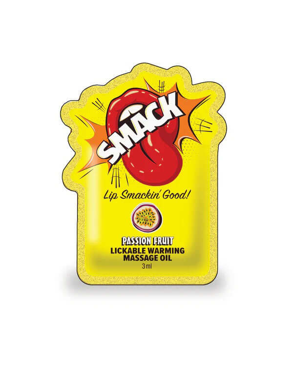 Smack Lickable Massage Oil, 3ml Pouch Display 36pc - Passion Fruit-2