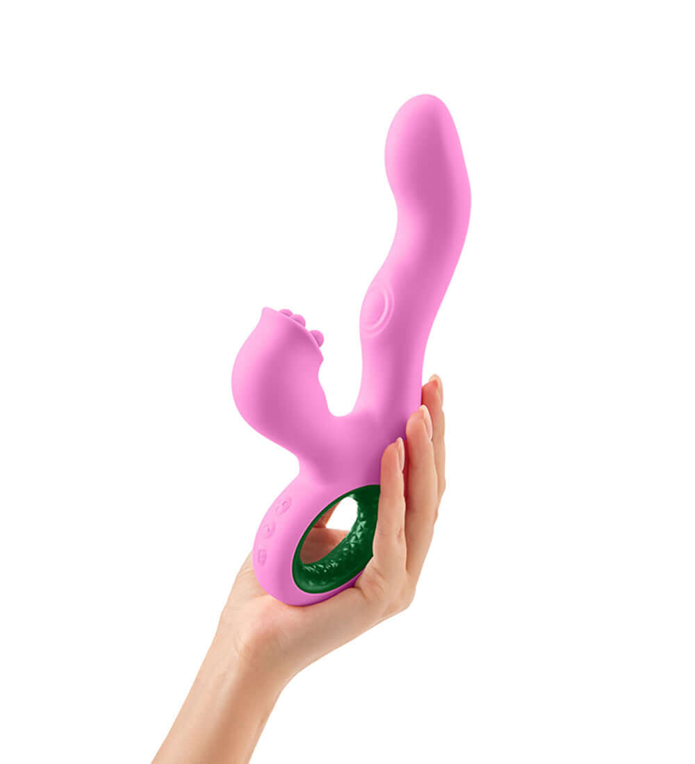 Pallina Triple-Action Rabbit Vibrator - Pink-3