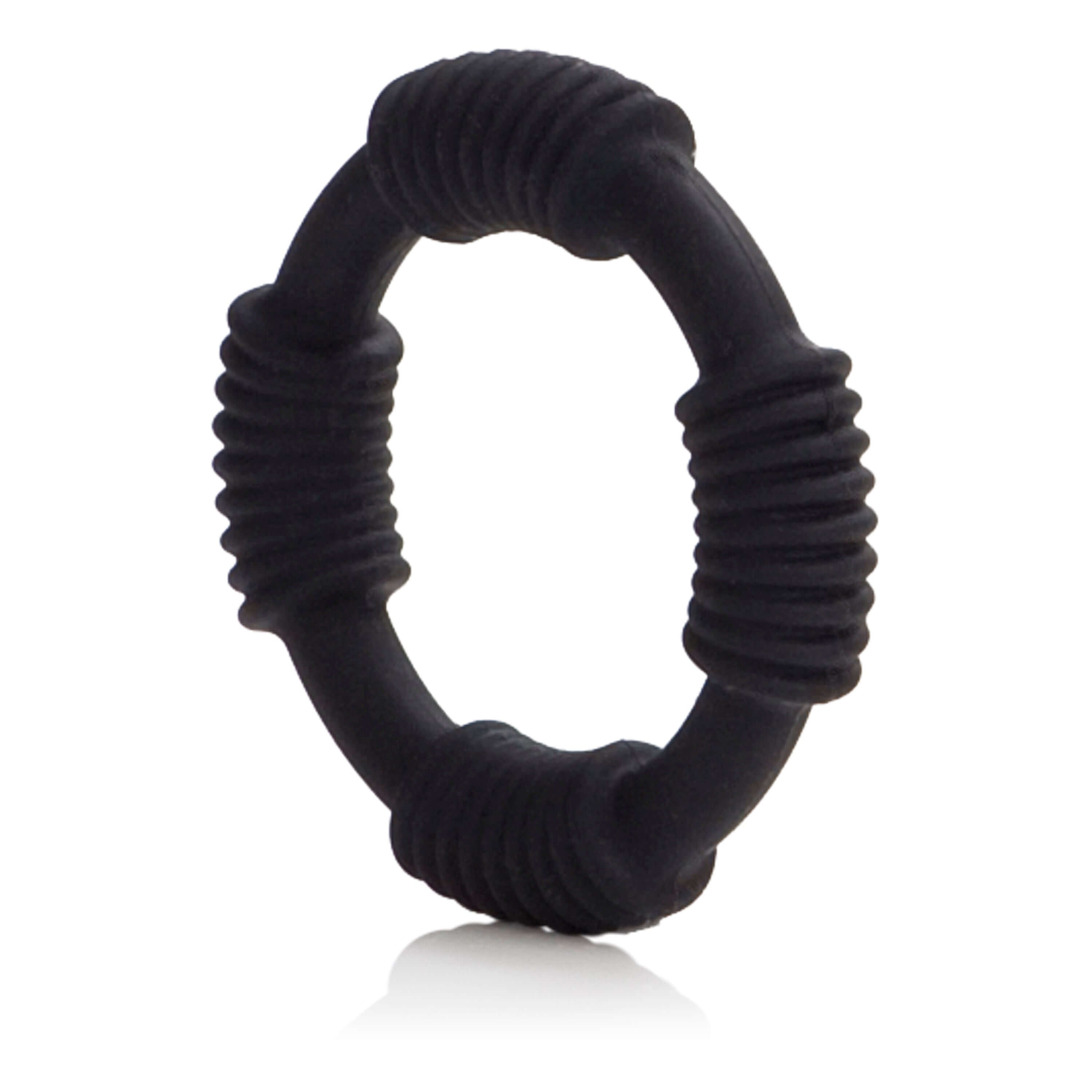 Hercules Silicone Ring Black, a durable and flexible erection enhancement ring for comfort and stamina.