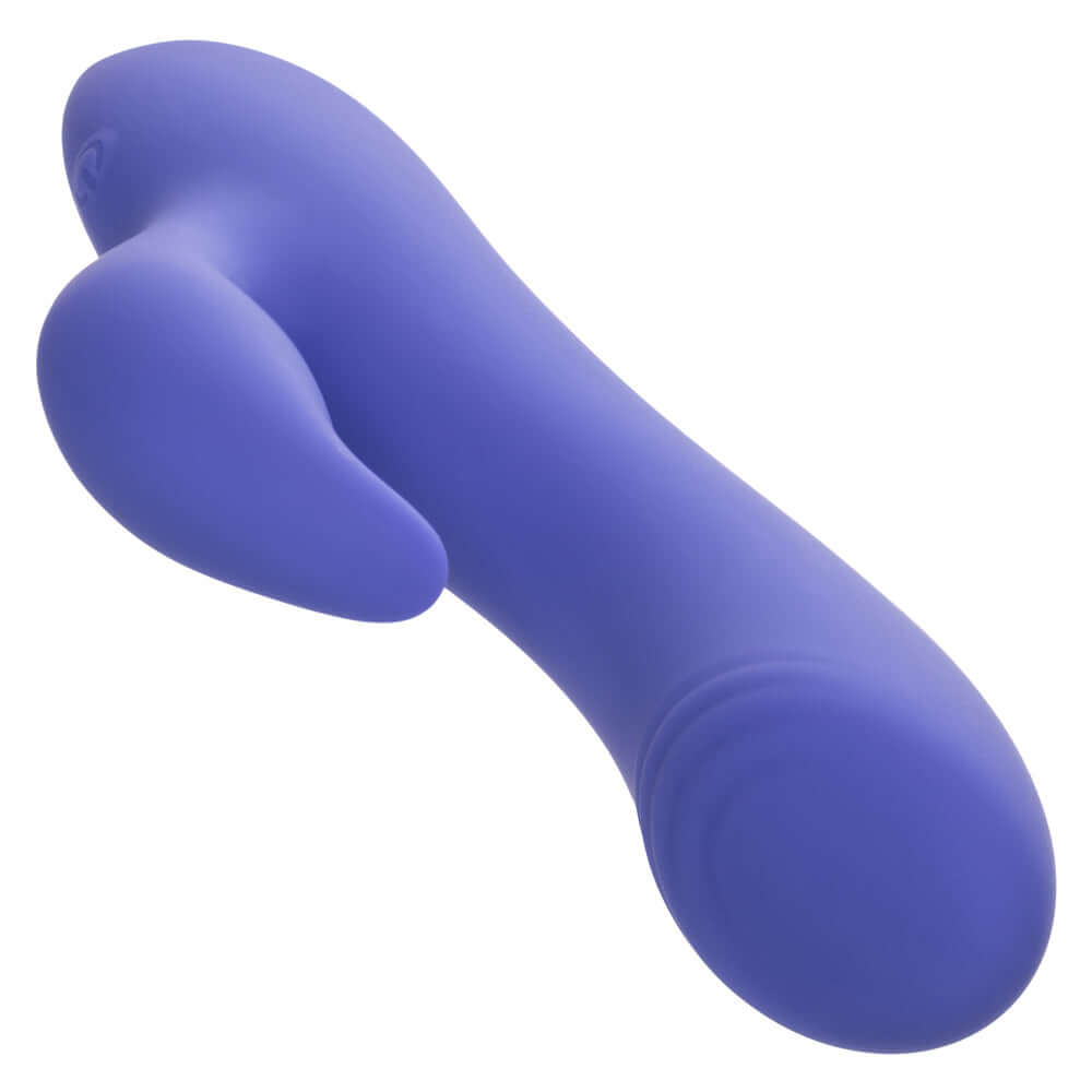 CalExotics Connect Dual Stimulator in periwinkle, a dual motor massager designed for innovative and versatile intimate pleasure experiences.