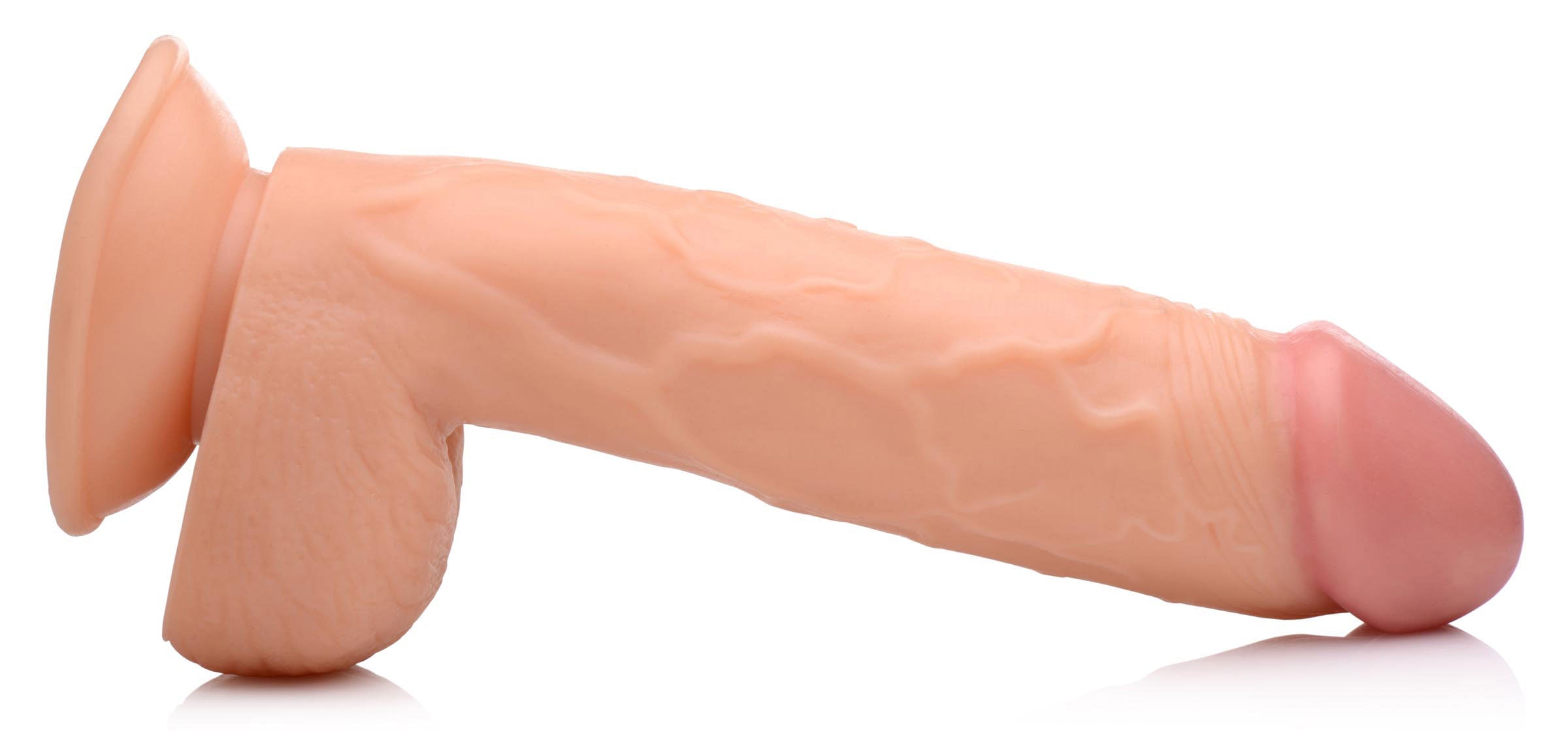 Pop Pecker 8.25 Inch Dildo With Balls - Light-4