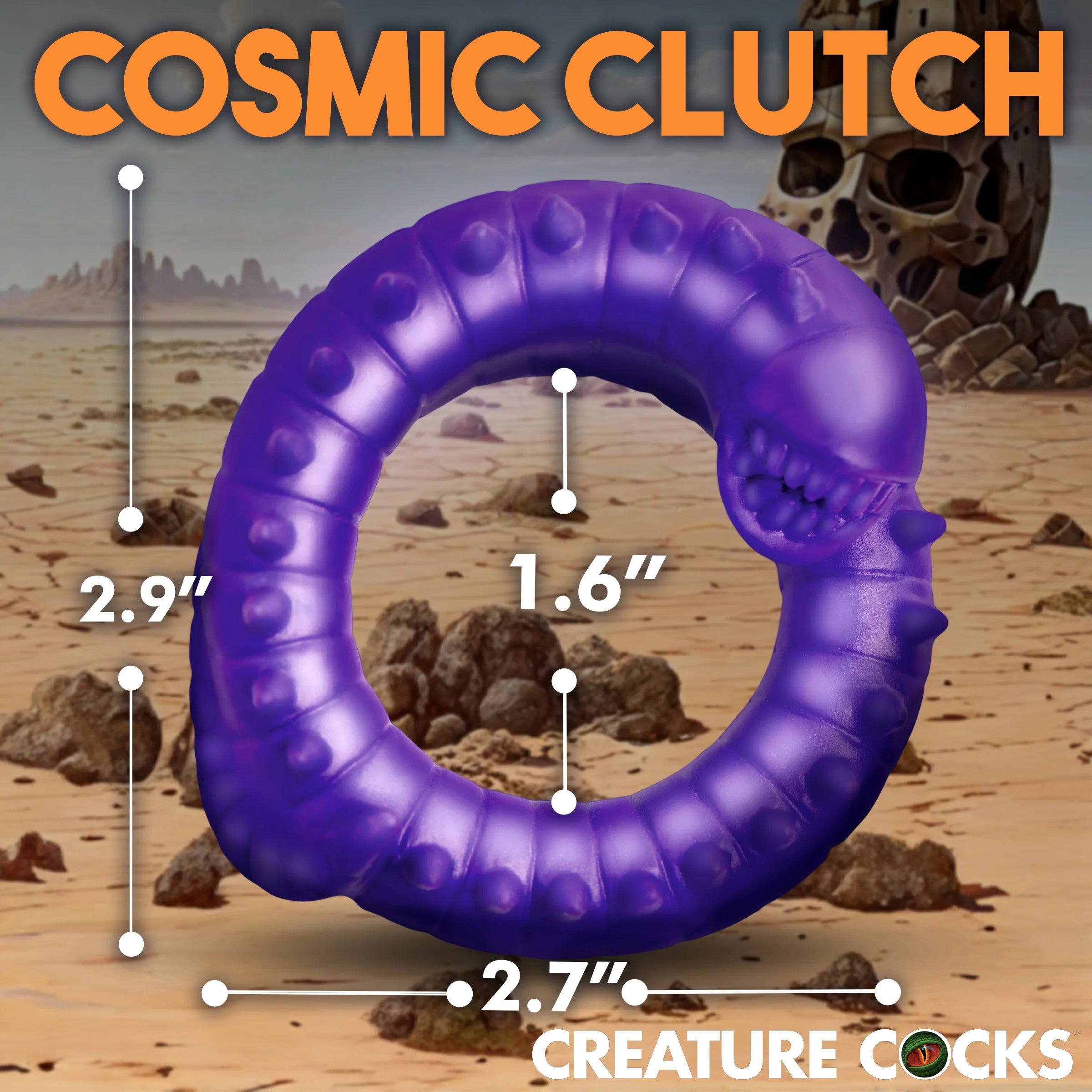 Slitherine Silicone Cock Ring - Purple-2