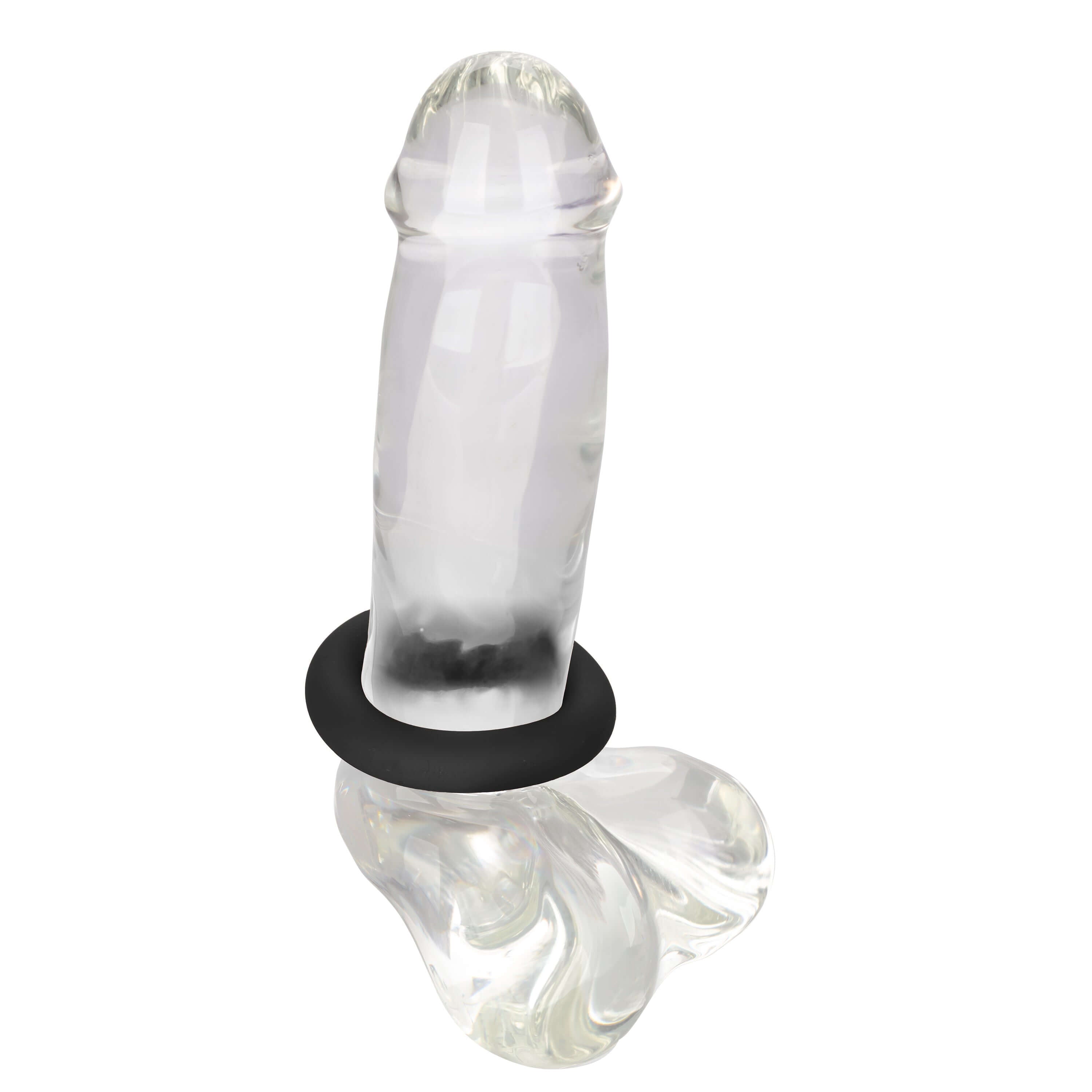 Link Up Ultra Soft Verge Ring Black on a transparent device, designed for comfort and enhanced performance.