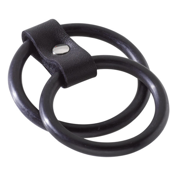 Nitrile Dual Cock Ring - Black-1