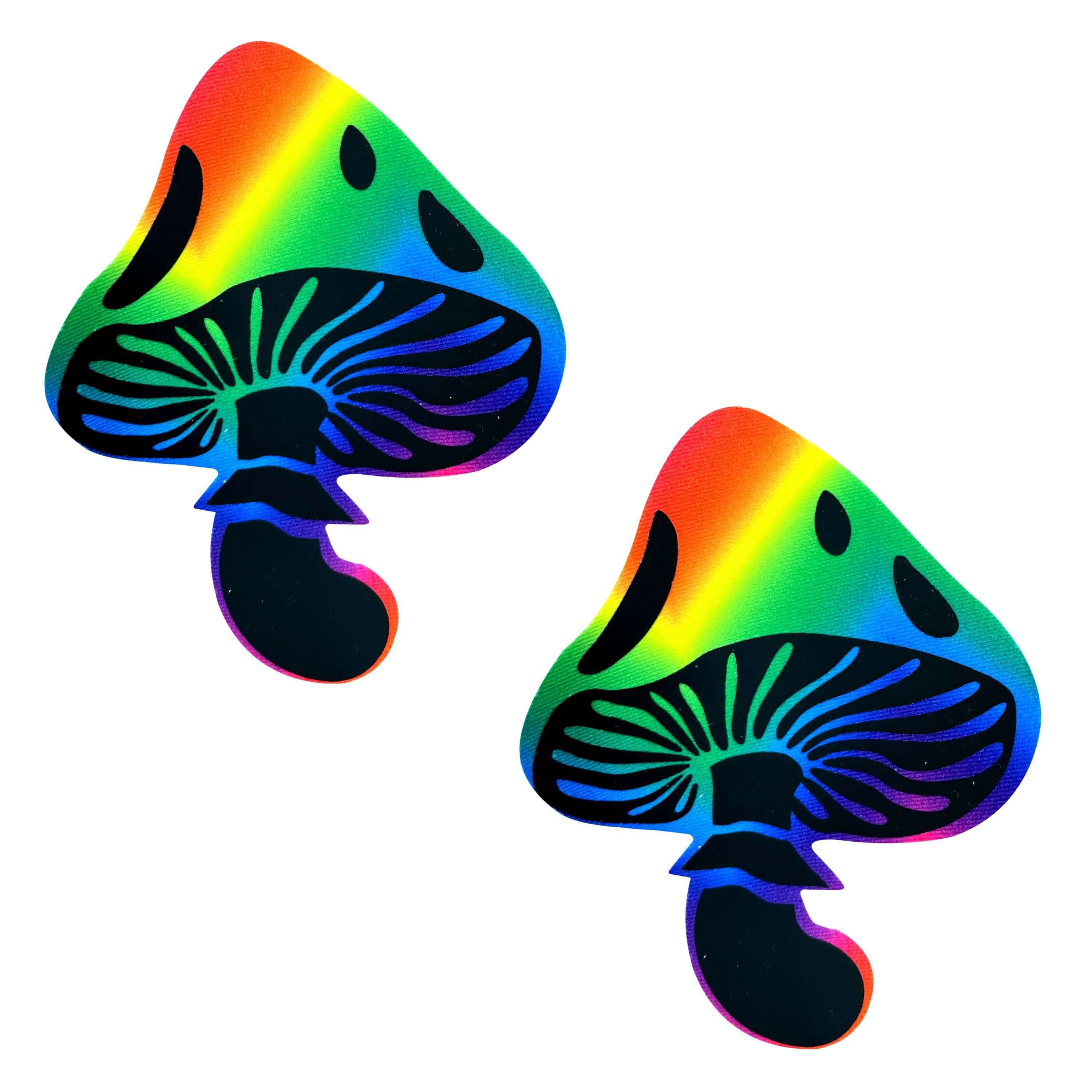 Rainbow Trippin' Psychedelic Toadstool Nipple Cover Pasties-0