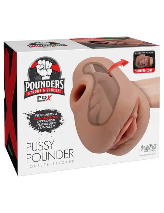 Pdx Plus Pussy Pounder Squeeze Stroker - Brown-0