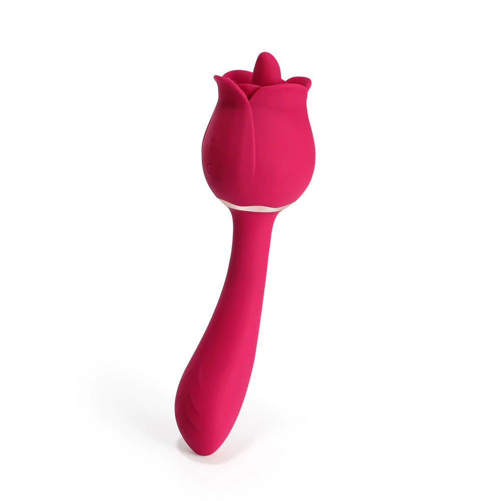 Rhea - the Rose Clit Licking Tongue Vibrator and G Spot Massager - Pink-5