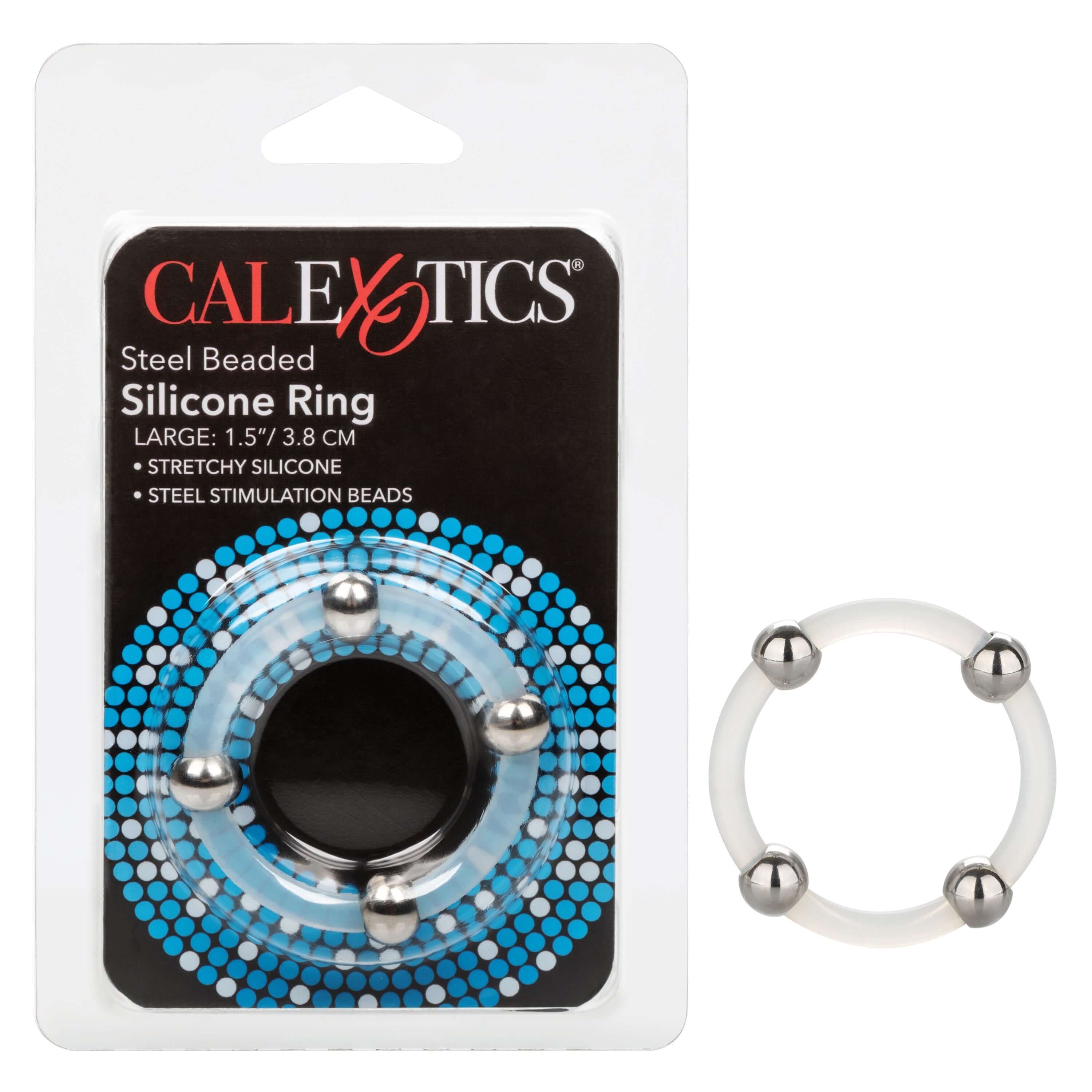 Steel Beaded Silicone Ring - Large-3