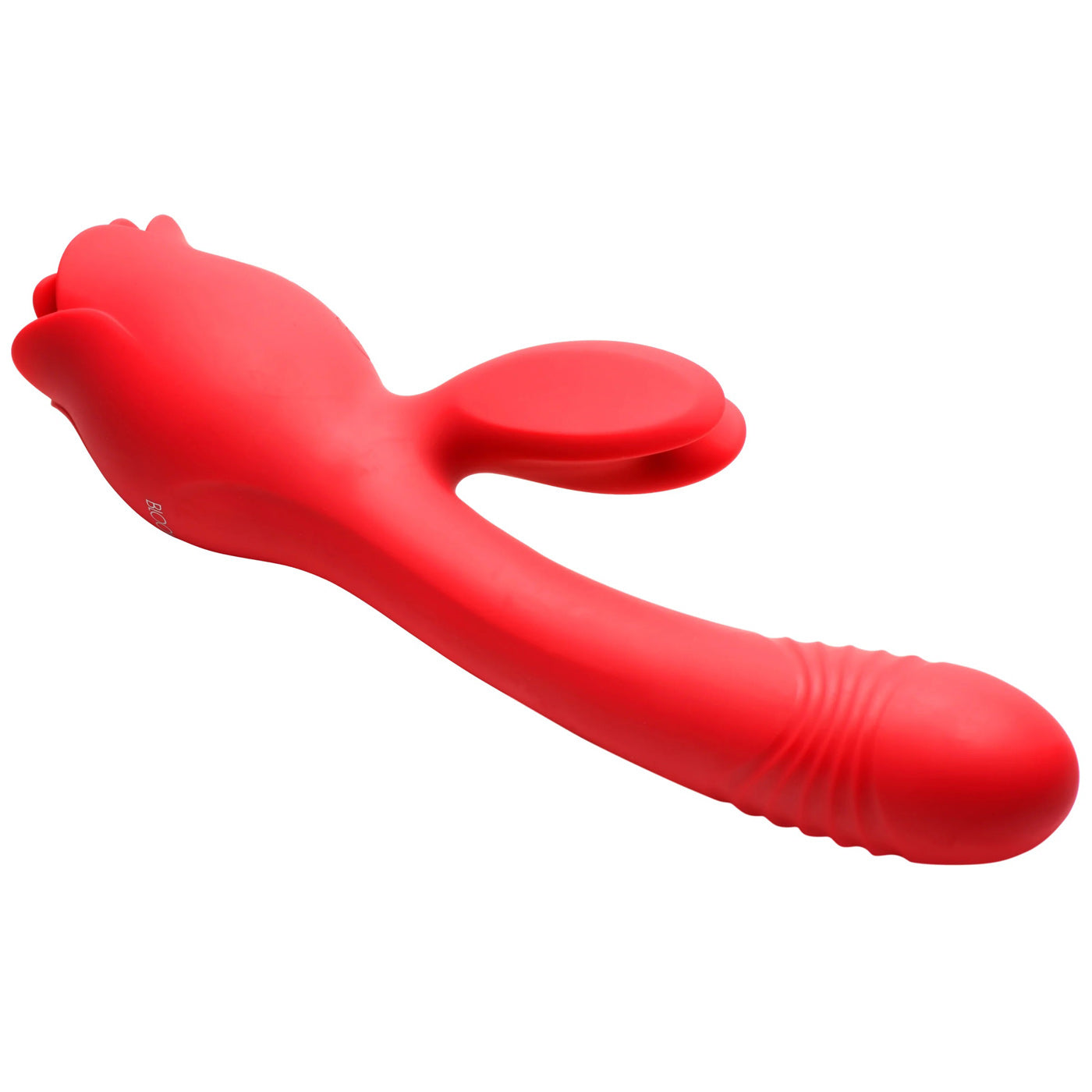 Blooming Bunny Sucking and Thrusting Silicone  Rabbit Vibrator - Red-5