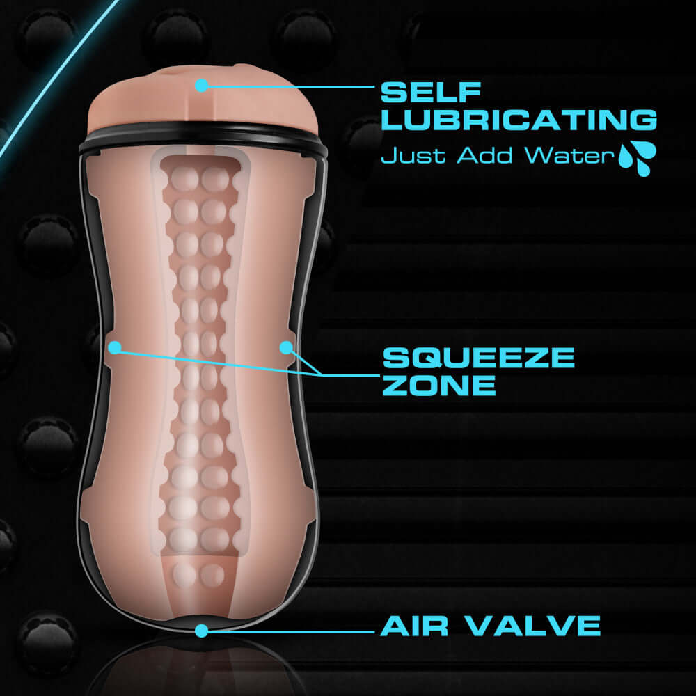 M for Men - Soft and Wet - Pussy With Pleasure Orbs - Self Lubricating Stroker Cup - Vanilla-4