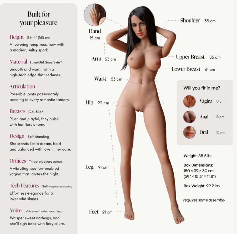 Lover Doll Maria Powered Caramel 5ft 4" - Enhanced-3