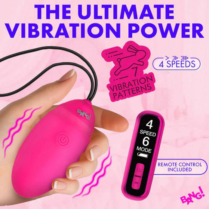 Vibrating Silicone Egg With Digital Remote - Pink-3