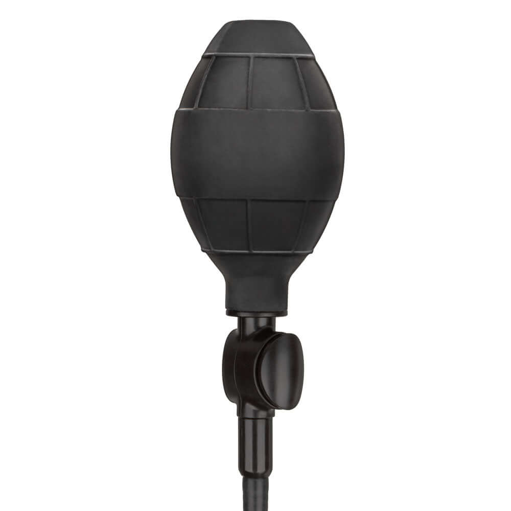 Medium Silicone Inflatable Plug Black accessory for adjustable size and intensity in pleasure play.