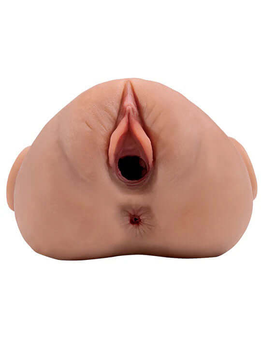 Pdx Plus Double Pounder Vibrating Squeeze Stroker - Brown-3