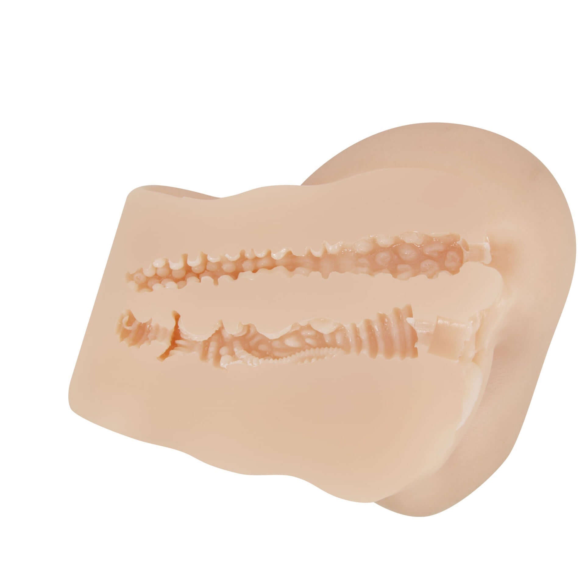 Internal texture of the Hailey Realistic Vagina and Ass Vibrator - Light