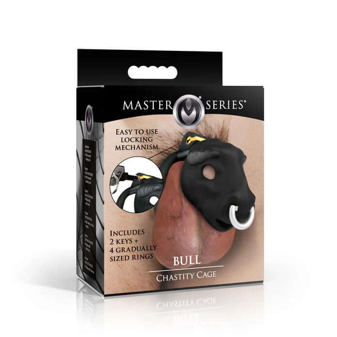 Bull Chastity Cage - Black-0