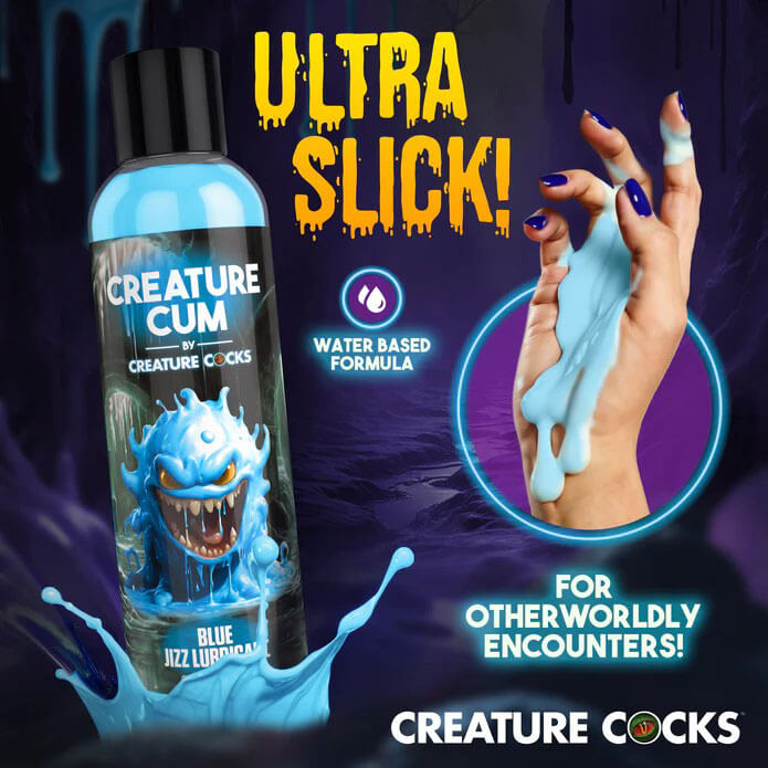 Creature Cum Blue Water-Based Lubricant 8oz-3