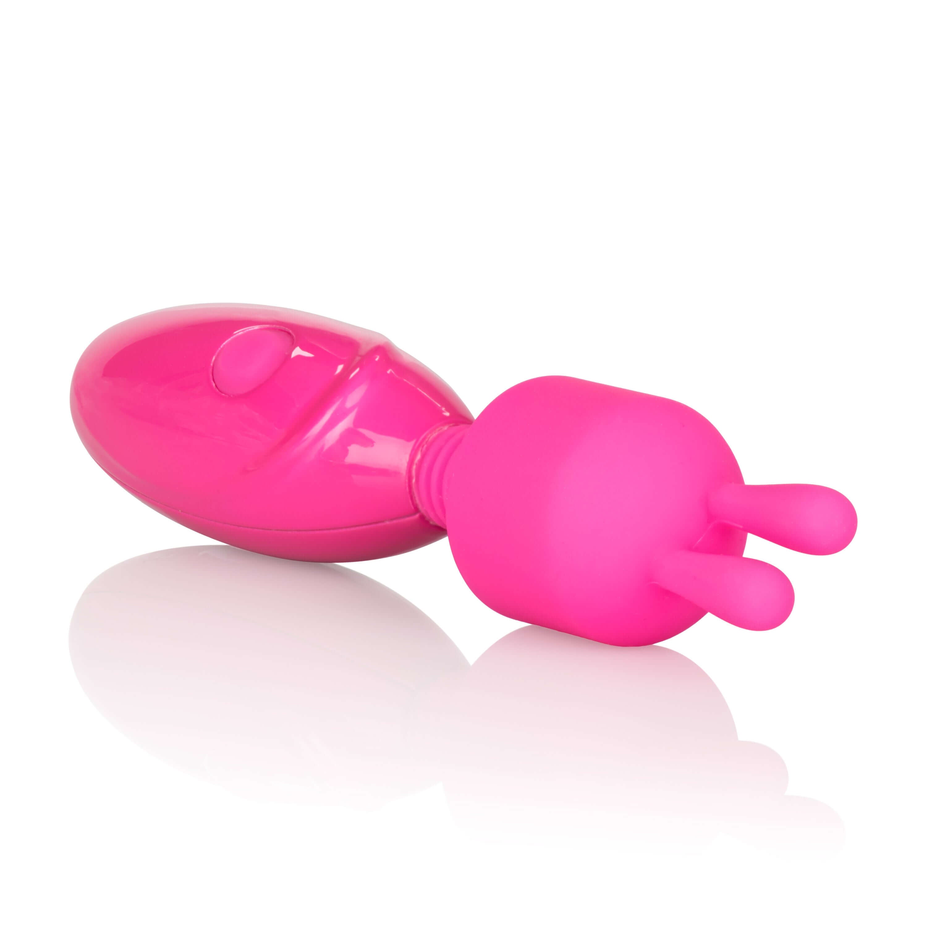 Tiny Teasers Bunny Massager Pink, a compact and beginner-friendly pleasure accessory in bright pink.