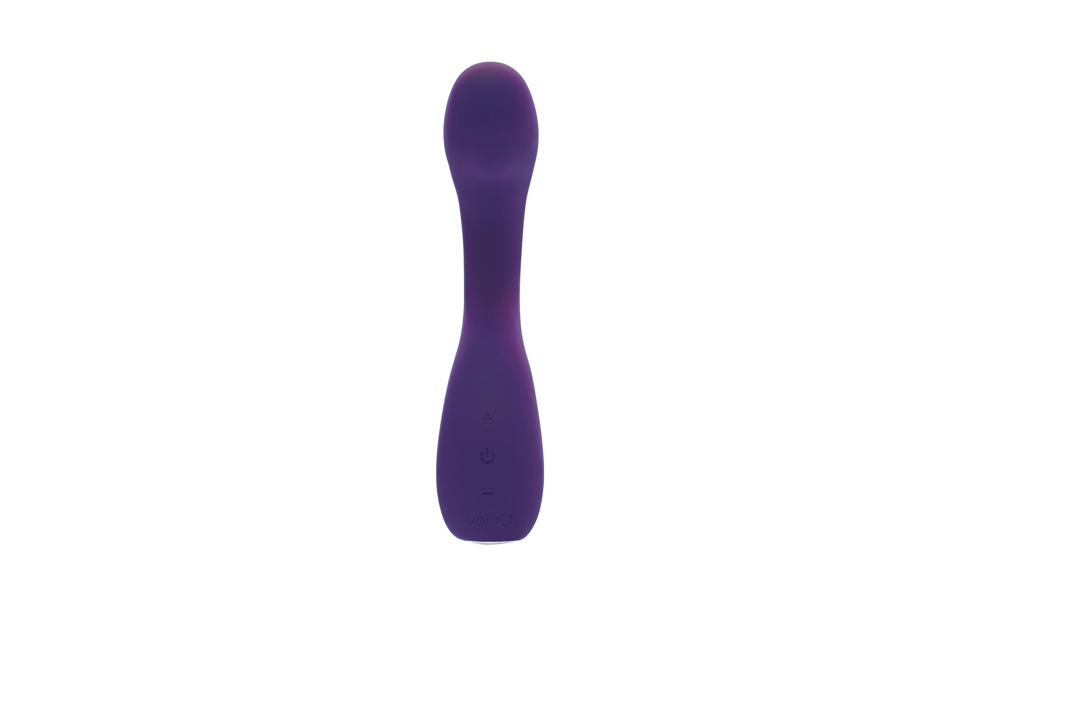 Vedo Desire Rechargeable G-Spot Vibe in purple with flexible curved shaft, 10 vibration modes, and 6 intensity levels for perfect rumble