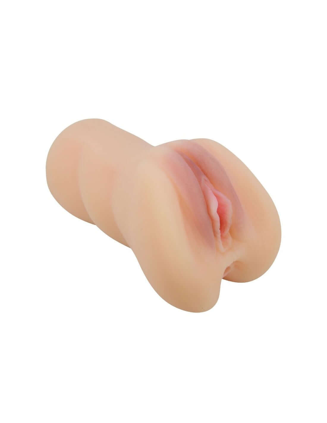 Realistic vagina masturbator with hand-painted lips and thick-ribbed love tunnel for a lifelike experience.