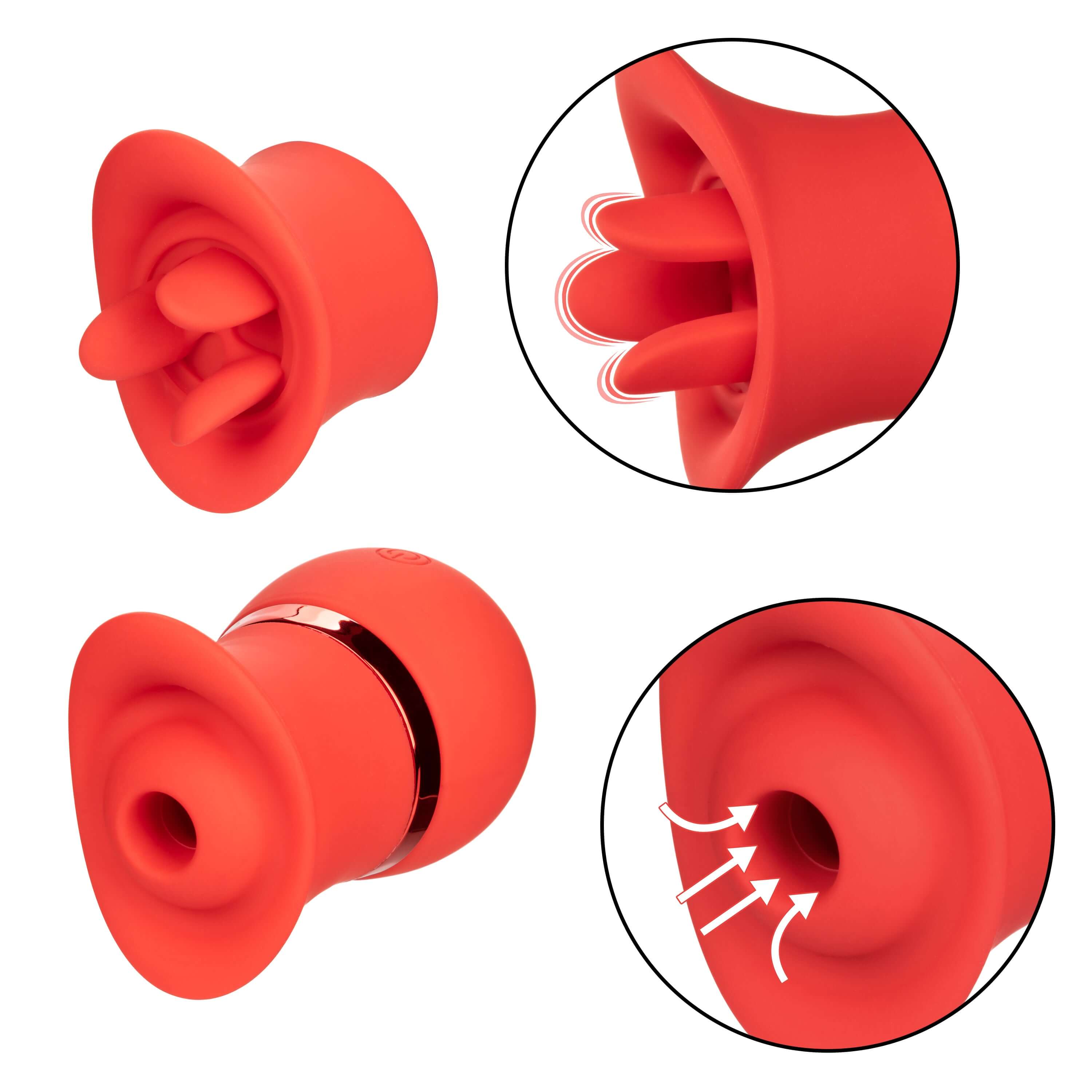 French Kiss Suck & Play Interchangeable Set includes interchangeable attachments for customized pleasure.