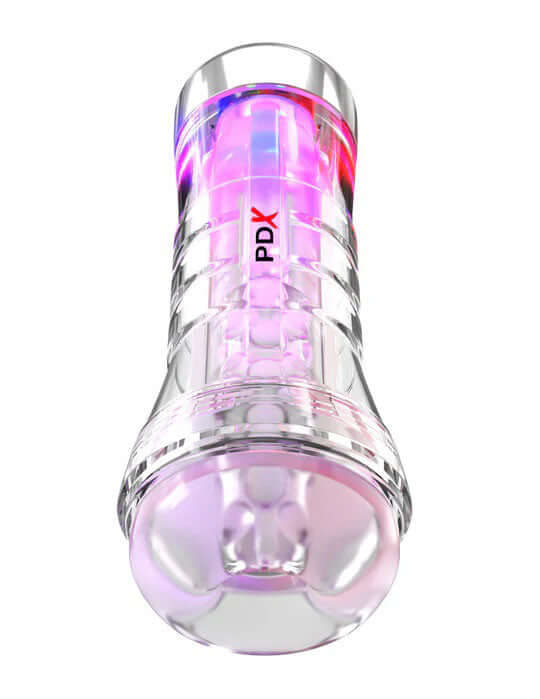 Pdx Elite Viewtube XXL See-Thru Ez-Grip Led Stroker - Clear-1