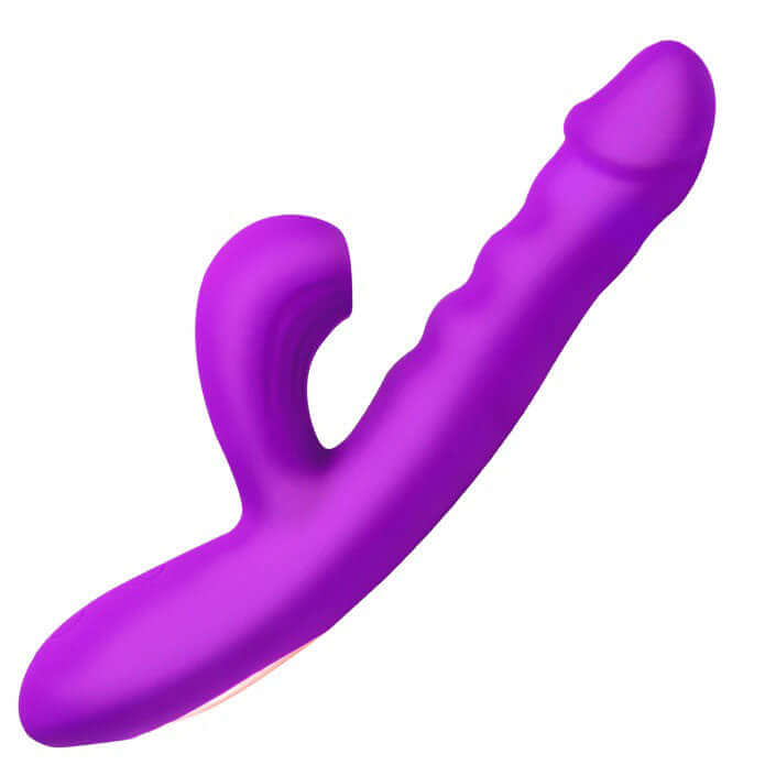 Bang Thrusting and Sucking Rabbit Vibrator Purple designed for blended stimulation and clitoral suction.