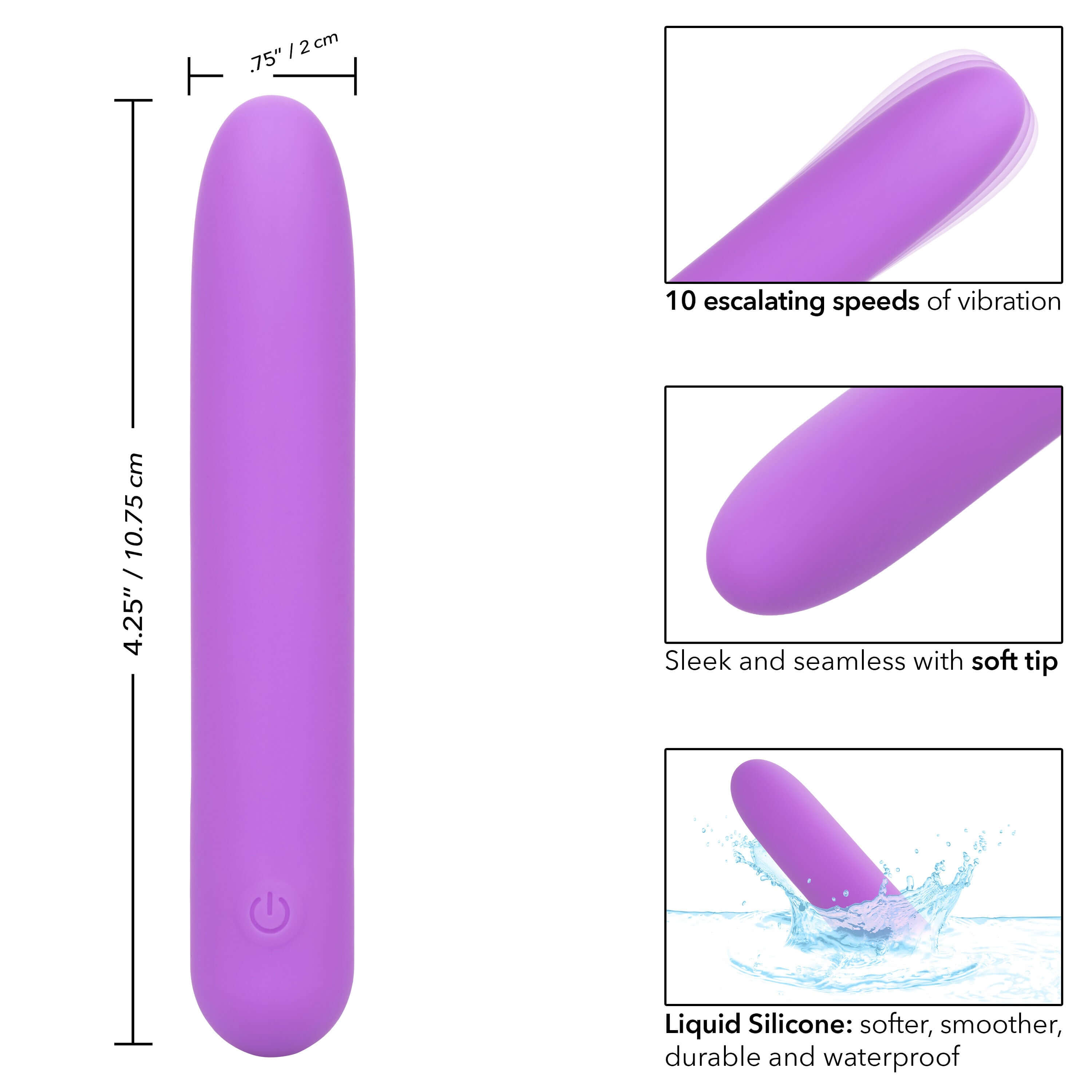 Bliss Liquid Silicone Mini G Vibe - Purple-1