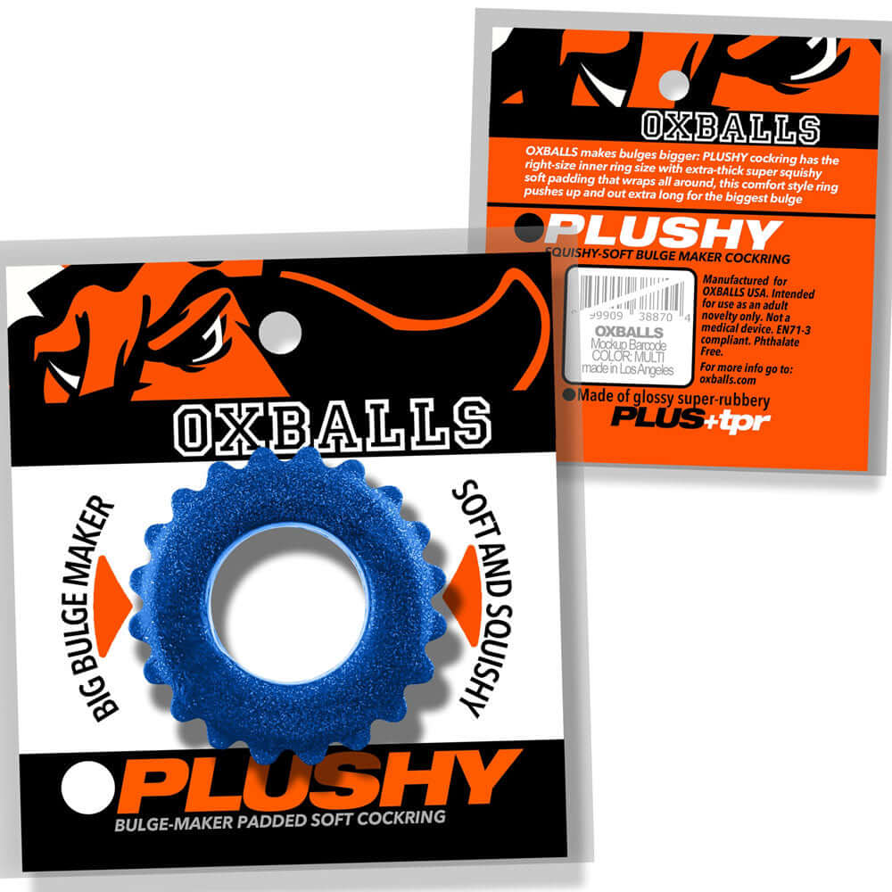 Plushy Single Ring - Blue Fire-0