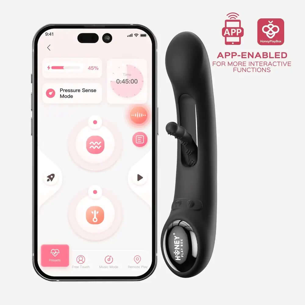 Tempo App-Controlled Tapping G-Spot Vibrator - Black-2