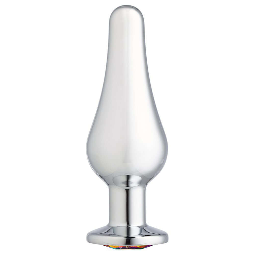 Cloud 9 Novelties Gems Silver Chrome Tall Plug - Medium-0