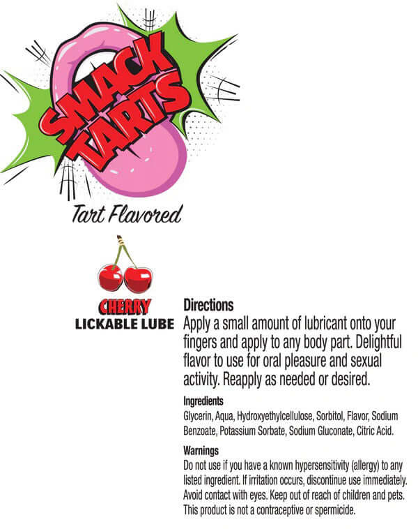 Smack Tarts Lube 3ml Pouch Display 36pc - Sour Cherry-1
