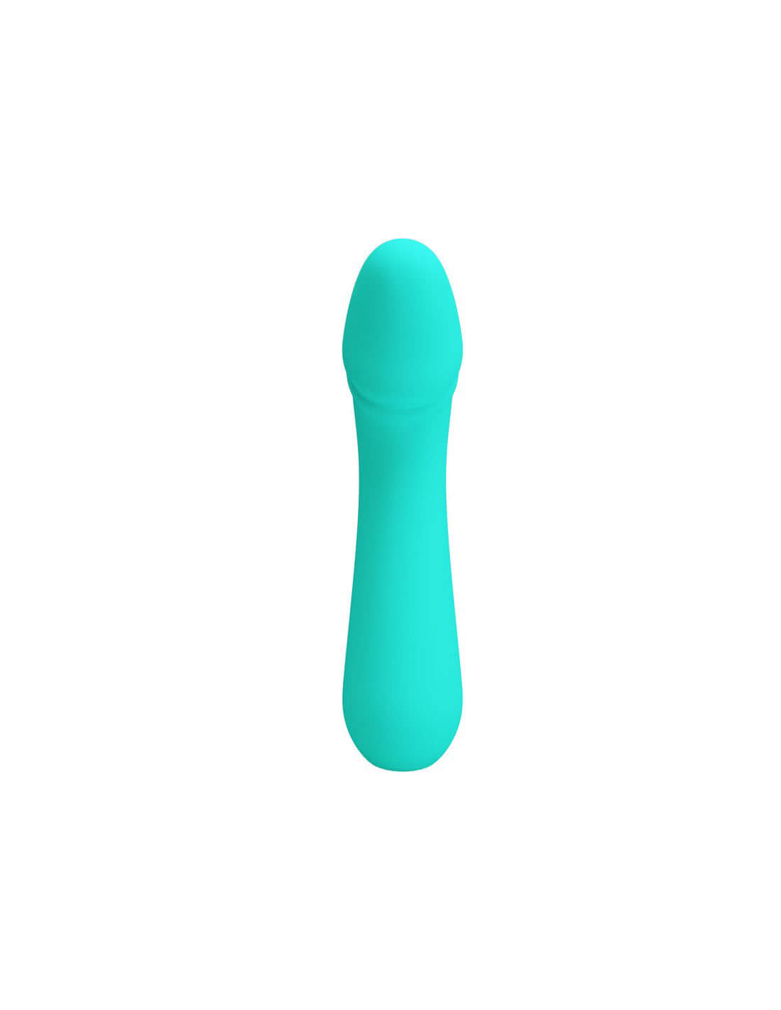 Cetus Rechargeable Vibrator in turquoise with soft silicone, G-spot design, and flexible curved tip for ultimate pleasure.