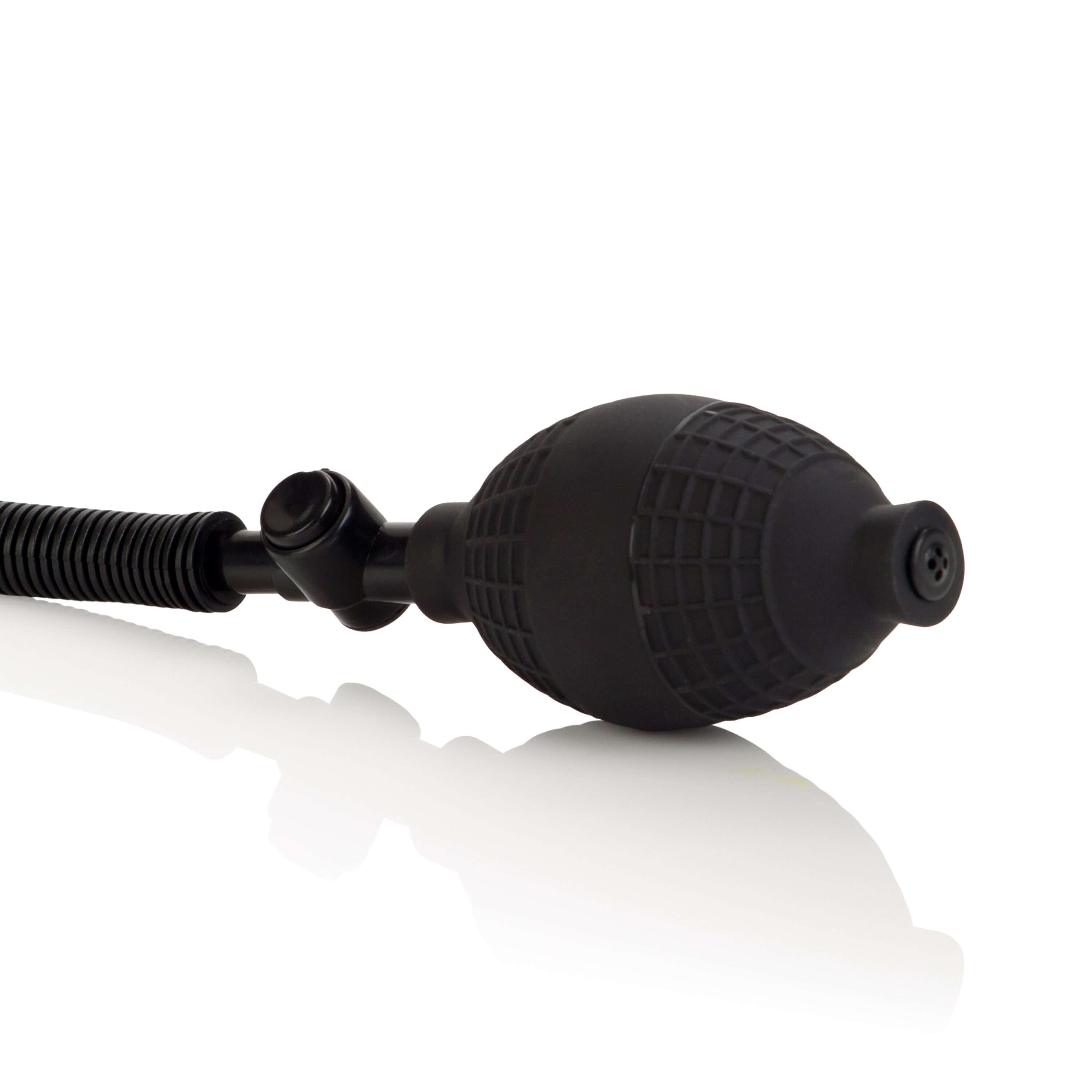 Optimum Series Bullfighter Penis Pump accessory with a textured black bulb for enhanced grip and performance.
