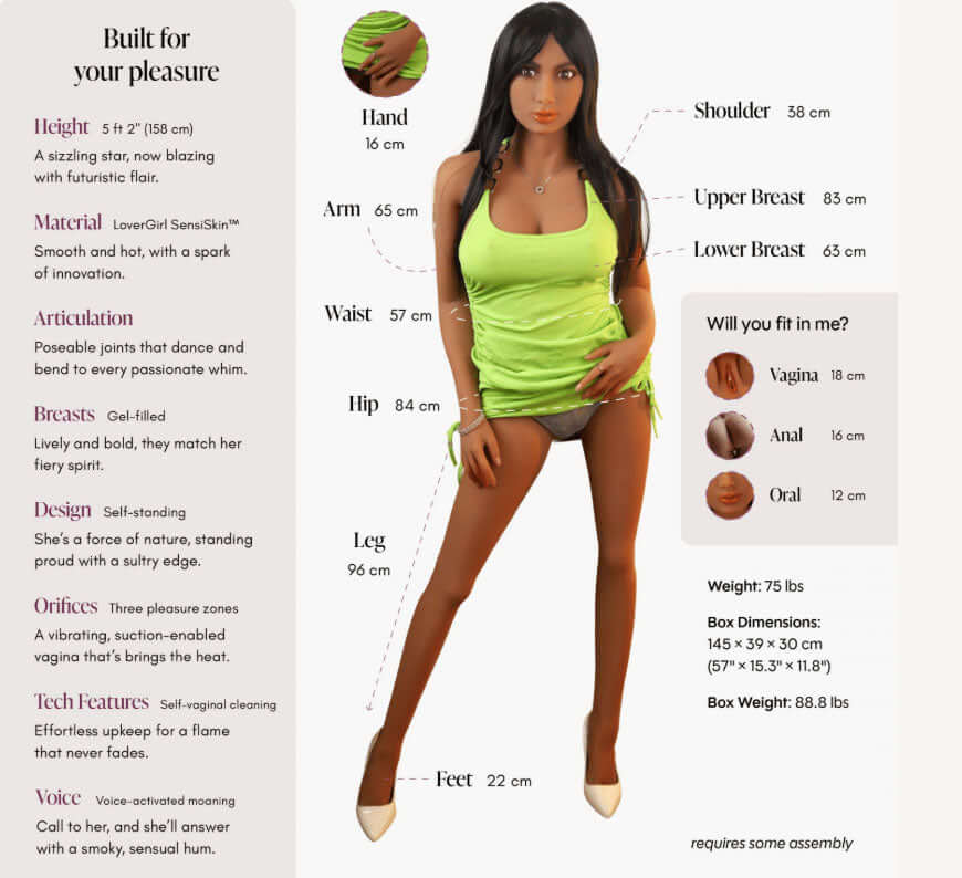 Lover Doll Isabel Powered Caramel 5ft 2" -Enhanced-6