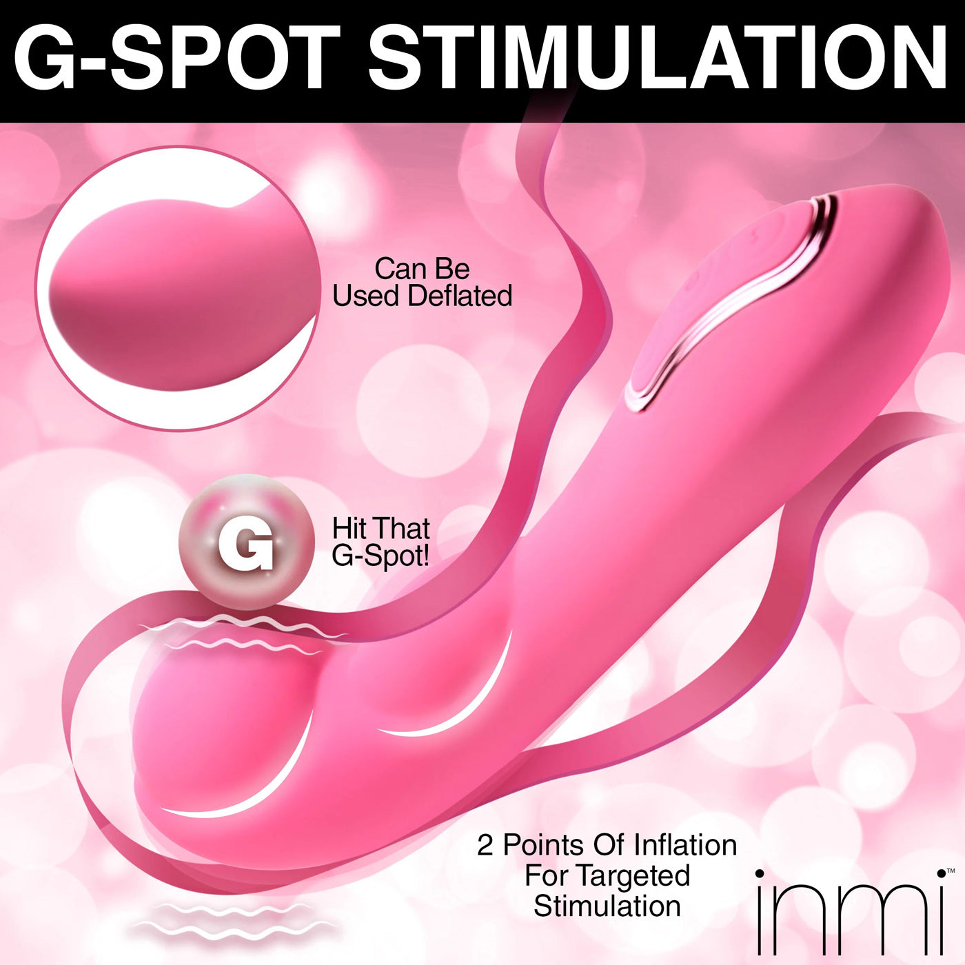 Extreme-G Inflating G-Spot Silicone Vibrator -  Pink-4