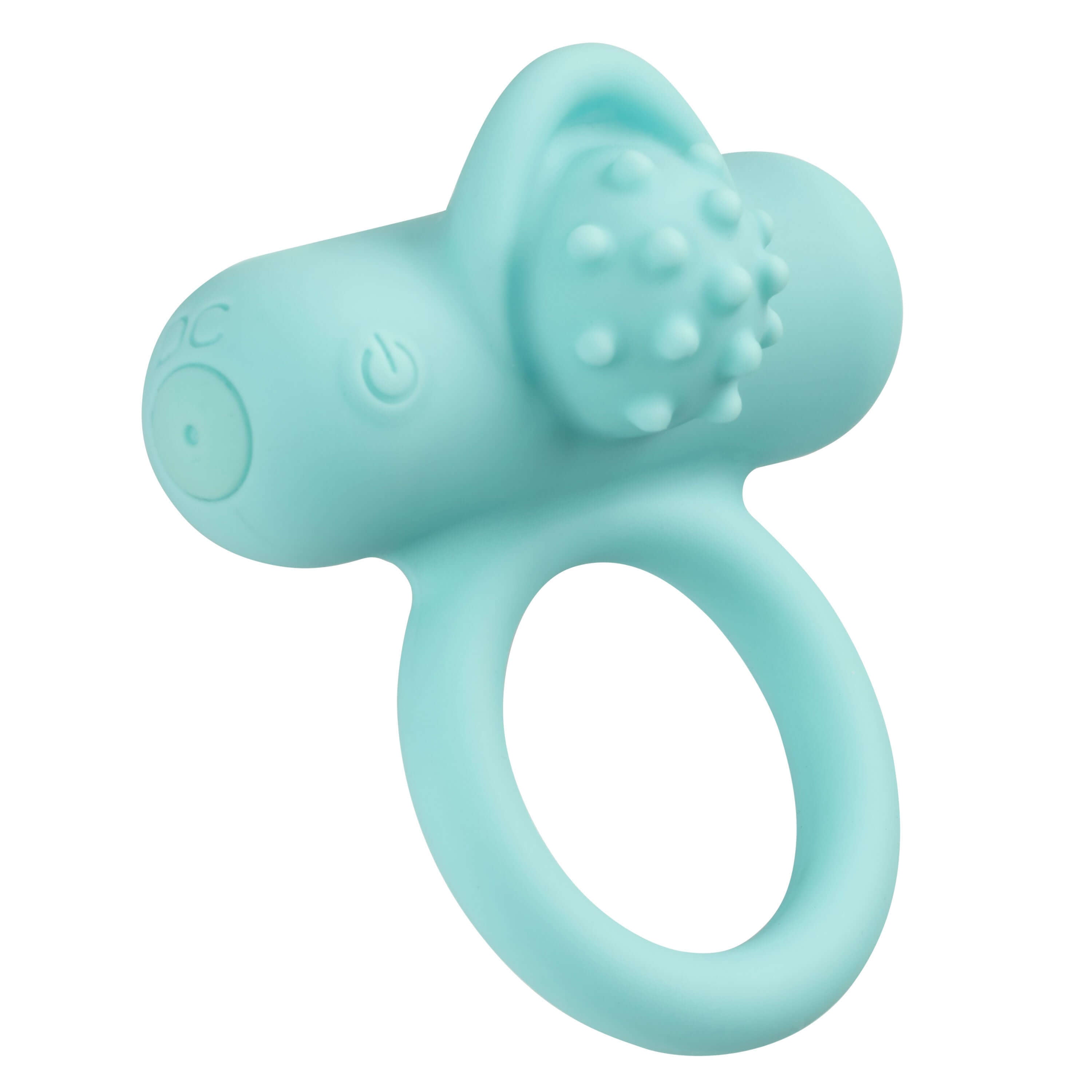 Silicone Rechargeable Nubby Lovers Ring Delight Blue for enhanced pleasure and textured stimulation in couples.