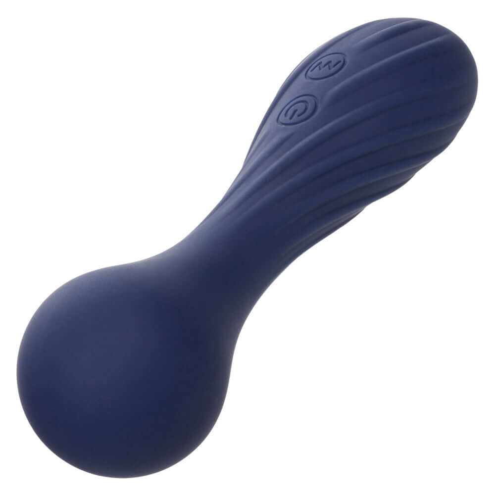 Charisma Temptation Compact Wand Massager in Blue made of body-safe Silicone designed for pleasure and comfort